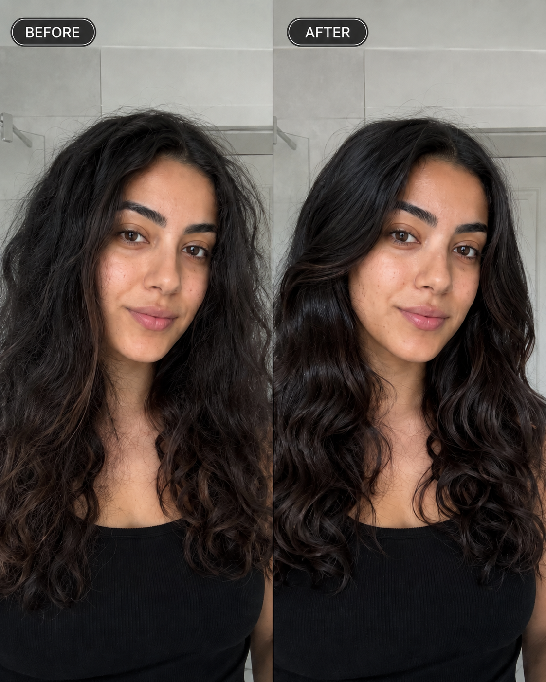 CURLY HAIR before
