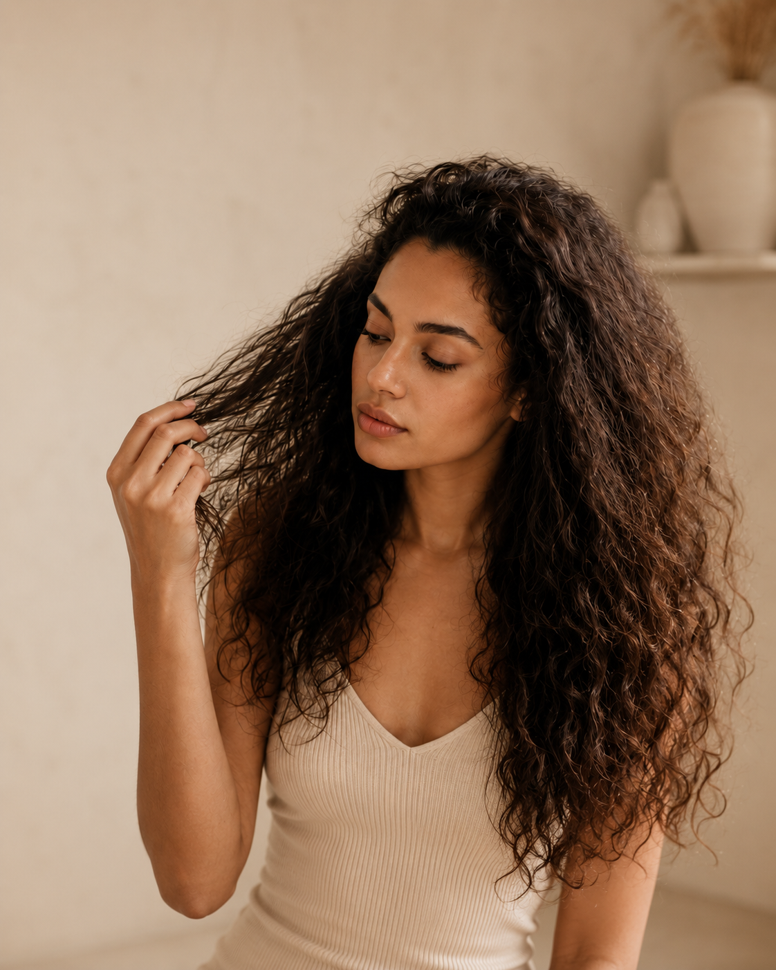 Dry, textured hair showing signs of moisture loss